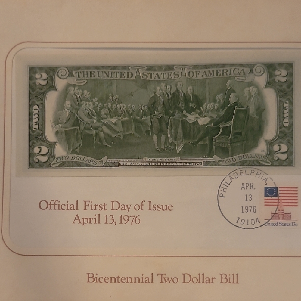 Bicentennial Two Dollar Bill - Green